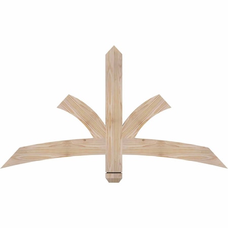 Ekena Millwork Davenport Smooth Timber Gable Bracket, Douglas Fir, 48"W x 26"H x 1 1/2"D x 3 1/2"F, 13/12 Pitch GBW048X26X0204DAV00SDF